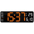 thumbnail image 1 of Reloj Doble Propósito para Sentarse Y 13 Pulgadas Con Múltiples Despertadores Y Reloj Cuenta Atrás (carcasa Negra Con Naranja), 1 of 9
