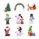 thumbnail image 3 of OurWarm, venta al por mayor, muñeco de nieve y pingüinos para exteriores, muñeco gigante que explota el coche de Papá Noel, decoraciones para el patio, inflables de Navidad con luces, 3 of 4