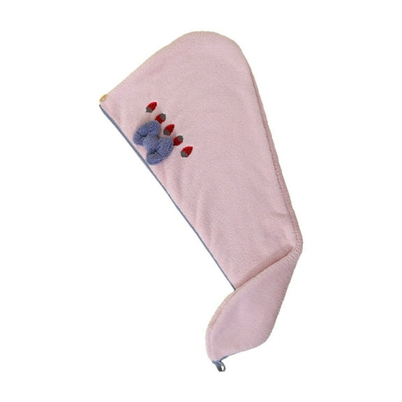 PRETXORVE Fleece Dry Hair Cap Thickened Three Dimensional Strong Water Absorption Drying Household Shower Cap Wrap Head Dry Hair Towel Women