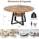 thumbnail image 2 of 47.2-pulgada round estilo rural dining mesa con almacenamiento para 4 - 6 people, ideal para para kitchen, dining room, sala de estar, meeting room, o apartment (retro style), 2 of 7