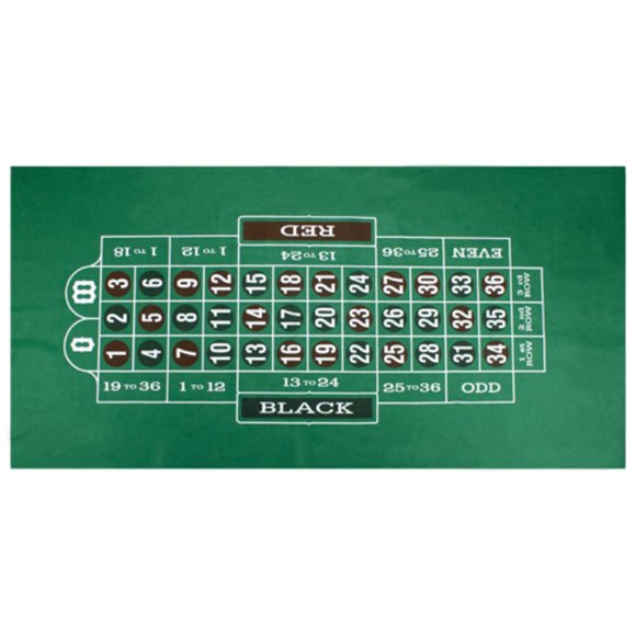 GSE 36" x 72" Portable Casino Roulette Tabletop Layout Mats, Professional Casino Table Top Felt for Parties, Home Entertainment, Poker Game Night
