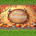 thumbnail image 3 of Wooden Sign Happy Thanksgiving Banner Autumn Leaf Decor Pumpkin Birds for Fall Festival Holiday Party Feast, 3 of 8