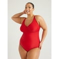 thumbnail image 2 of Time and Tru Women's and Women's Plus Plunge X Back One Piece Swimsuit, Sizes XS-2X, 2 of 6