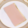 thumbnail image 5 of Efavormart 50 Pack Dusty Rose Soft 2 Ply Dinner Paper Napkins with Gold Foil Edge, Disposable Party Napkins, 5 of 10