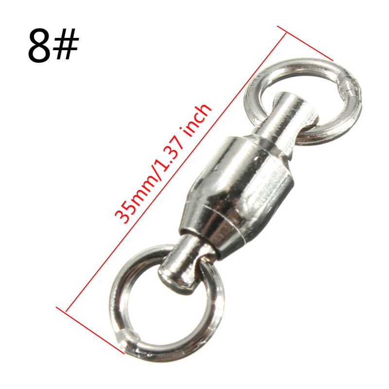Ball Bearing Welded Rings Swivels with Cross Lock Snap for Fishing Tackle