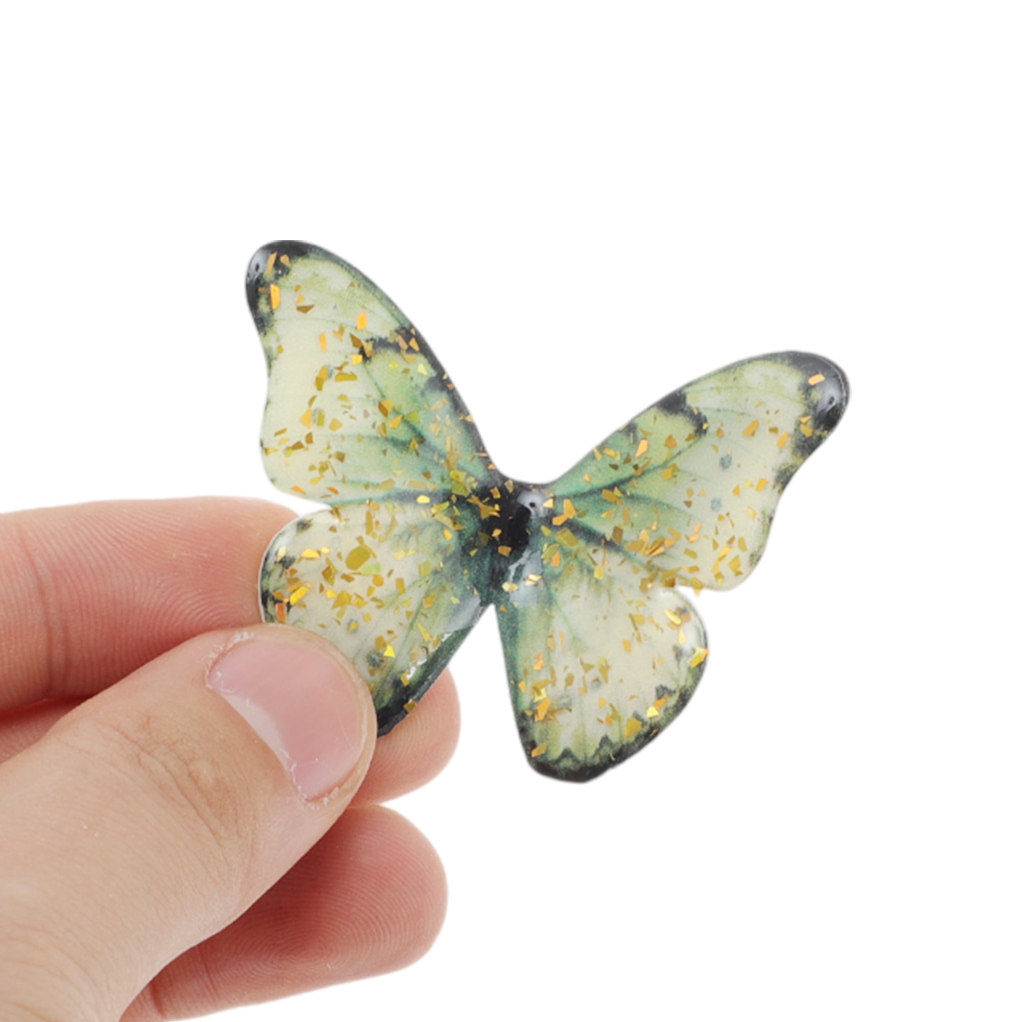 Unique Bargains Halloween Christmas Duckbill Butterfly Hair Clips 3 Pcs Black Green Yellow