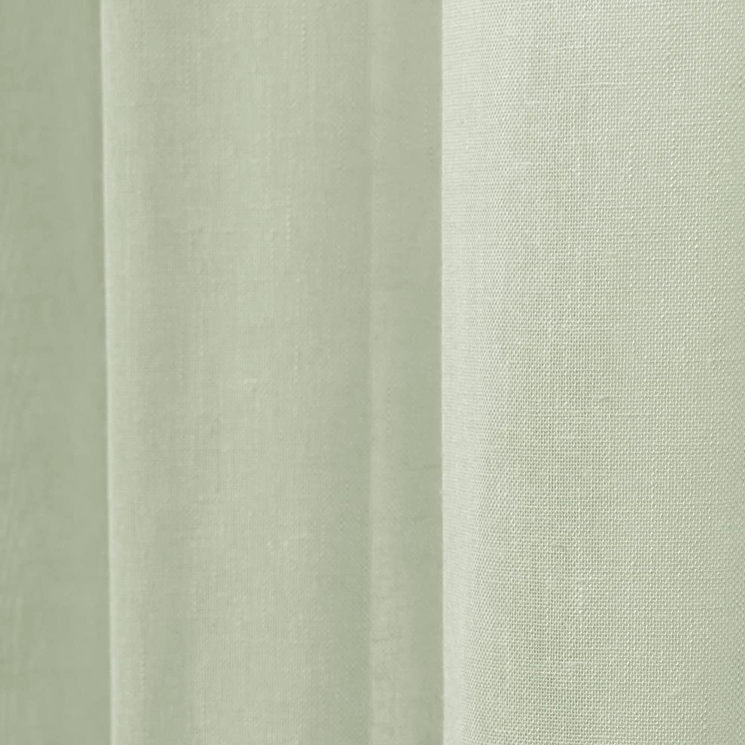 Quality Home Faux Linen Ruffle Curtains