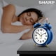 thumbnail image 5 of Reloj despertador Sharp Twin Bell Loud, color azul marino mate, funciona con pilas, 5 of 6