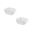 thumbnail image 2 of Jpxdew Microwave Safe Drainage Bento Box-2 Pack,Fruit and Food Container with Dual Layer Design for Freshness,Leak-Proof Lid,Easy Stacking,White,5.1x3.9x1.8 Inches, 2 of 9