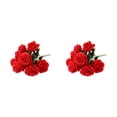 thumbnail image 1 of Kearding y apariencia realista flores artificiales inodoras y duraderas para la decoración del hogar de bricolaje sin riego amplia aplicación Rojo 2Conjunto, 1 of 6
