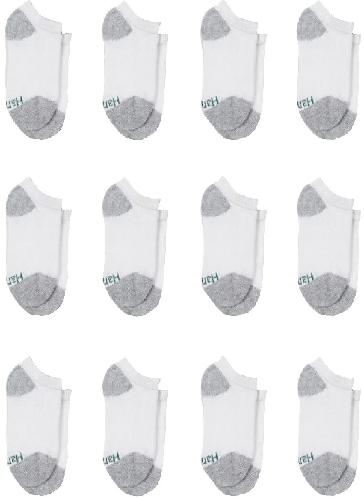Hanes Boys Socks, 12 Pack No Show Cushion, Sizes S-L