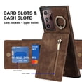 thumbnail image 5 of Dteck for Samsung Galaxy Note20 Ultra Case with Card Holder, RFID Blocking PU Leather Galaxy Note20 Ultra Wallet Case with Ring Kickstand, Magnetic Back Flip Case Note20 Ultra 5G Slim Cover,Brown, 5 of 8