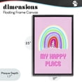 thumbnail image 4 of Stupell Industries Eclectic Happy Place Dotted Rainbow Black Floating Frame Canvas Art, 17 x 25, by Pooja Dave, 4 of 8