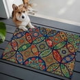 thumbnail image 3 of Vintage Boho Entryway Rug 2'x3'&nbsp; Non Slip Front Door Mats, Ethnic Floral Geometric Green Blue Red Entrance Rugs Indoor Outdoor Carpet, Washable Floor Mats Small Area Rug for Bedroom Kitchen, 3 of 8