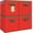 Red-4 Pack, variant on 6 red fabric storage cubes, 11", foldable with handles, for closet/shelves/office/toys.