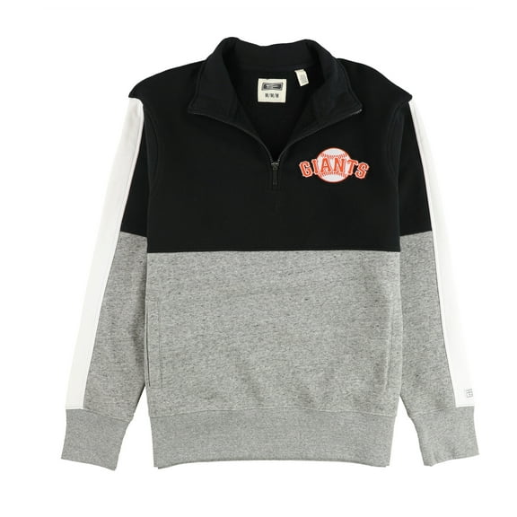 American Eagle Mens Giants Quarter Zip Sweatshirt, Black, Medium