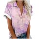 thumbnail image 2 of Fiudx Ofertas Del Día Blusas de Manga Corta Estampadas Informales Regulares para Mujertop, 2 of 5