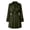 Army Green, variant on Women's Trench Coat Button Lapel Long Sleeve Waist Drawstring Jacket Mid-Length Elegant Outerwear for Casual Outdoor (Brown,S)