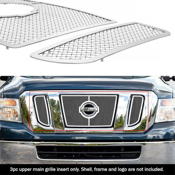 2012-2019 Nissan Nv 2500 /2012-2019 Nissan Nv 3500 Stainless Steel Polished Finish 1.8 Mm Wire Mesh Mesh Grille