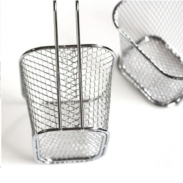 Électroplaqué Filet de Friture Mini en Acier Inoxydable Bloc Carré