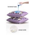 thumbnail image 4 of Pack of 2 Outdoor Pillow Covers, Happy Carnival Gnomes Purple Pattern Waterproof Square Throw Pillowcase Cushion Decorative Pillow Covers for Couch Patio Tent, 18x18 in, 4 of 6