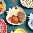 thumbnail image 4 of Wheat Platycodon Creative Cute Tableware serving tray Apple Plate Plastic Baby Snack Plates Vegetable Fruit Dish For Kitchen yellow, 4 of 6
