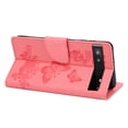 thumbnail image 5 of TECH CIRCLE for Google Pixel 8 Pro Wallet Case,Butterfly Flower Embossed PU Leather Magnetic Flip Kickstand Shockproof Cover with Card Slots & Wrist Strap for Google Pixel 8 Pro,Pink, 5 of 7