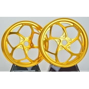 MOS Forged Aluminum Alloy Wheels Rims for Vespa GTS 300 NON-ABS Gold Color