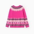 thumbnail image 4 of Barbie Womens Sweater Christmas Tree Snowman Pattern Crewneck Pullover Roseo Knitwear Sizes S-XL, 4 of 10