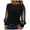 Black, variant on vigerkar Women's Sequin Blouses Shiny Glitter Mesh Tops Splice Sparkly Dressy Long Sleeve Loose Tunic Fall Casual Shirts (Black, L)