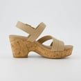 thumbnail image 4 of CUSHIONAIRE Women's Russ cork wedge sandal +Memory Foam, Wide Widths Available, Tan 8, 4 of 5