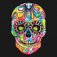 thumbnail image 3 of Dean Russo Sugar Skull - Camiseta para hombre del Día de los Muertos Neon Calaver, 3 of 7