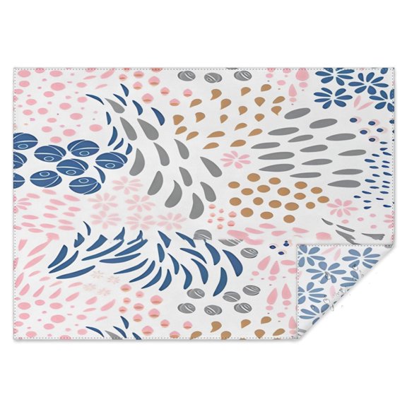 Multicolor Abstract Floral and Leaf Pattern Rectangle Tablecloth 60"x84",Waterproof Polyester Rectangle Table Cloth, Wipeable Spillproof Polyester Tablecloth for Dining, Camping, Indoor and Outdoor