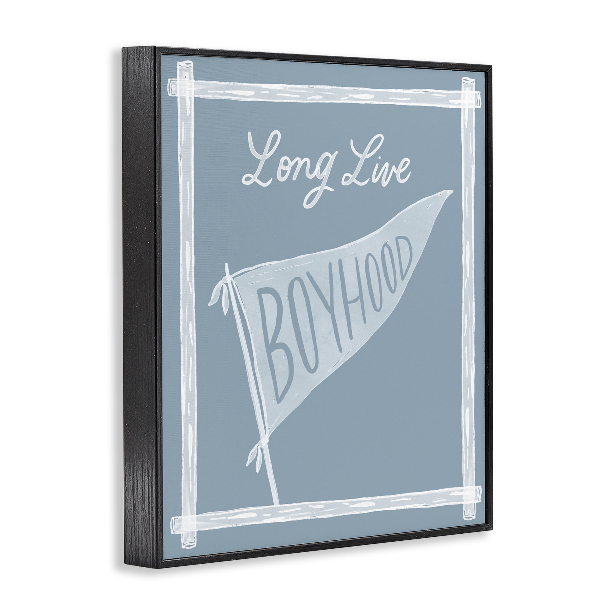 Stupell Industries Long Live Boyhood with Border Black Framed Giclee Art, design by Cherrywood Lane