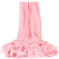 thumbnail image 2 of Summer Multi Color Solid Color Oversized Scarf Beach Towel Long Spring/summer Scarf Pleated Shawl Beach towel Beach Towels Oversized Pink, 2 of 7
