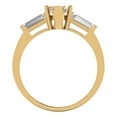 thumbnail image 4 of Three-Stone Engagement Ring for Women - 2ct Yellow Moissanite in 14K Yellow Gold Promise Ring, 4 of 6