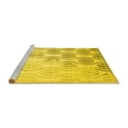 thumbnail image 2 of Ahgly Company Machine Washable Indoor Round Solid Yellow Modern Area Rugs, 7' Round, 2 of 4