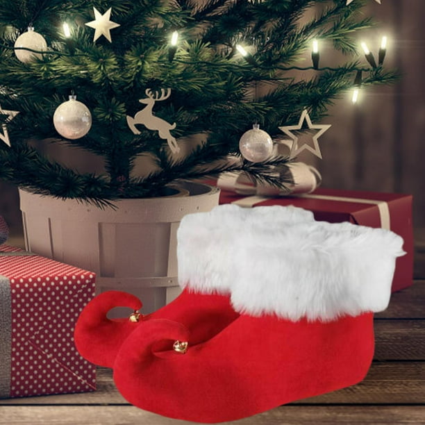 Halloween Elf Boot Slippers Green Munchkin Elf Adult Costume Shoe