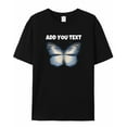 thumbnail image 5 of T Shirts for Women Short Sleeve Cotton Crewneck T-Shirt, Abstract Blur Butterfly Custom Tee Tops Casual Basic T-Shirts, XS-5XL Black M, 5 of 7