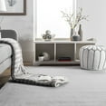 thumbnail image 3 of nuLOOM Faux Rabbit Soft Solid Shag Area Rug, 6', Light Gray, 3 of 3