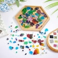 thumbnail image 4 of 400Pcs Irregular Glass Mosaic Tiles Unpolished Mosaic Pieces Mixed Color Colorful glass Mosaic Tiles for DIY Crafts and Home Decoration, 4 of 6