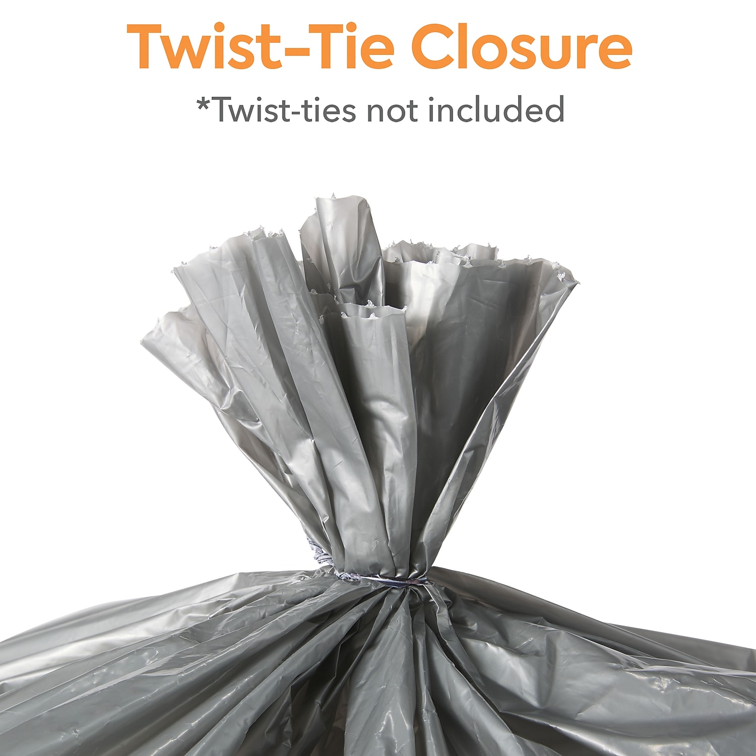 Staples Coastwide Professional 55-60 Gallon Trash Bag 39" x 57" Low Density 1.7 mil Silver 50