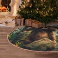 thumbnail image 6 of Kdxio Jungle Hat Bear Print Christmas Tree Skirt Christmas Xmas Tree Skirts Mat for New Year Holiday Christmas Party Decorations-36", 6 of 7