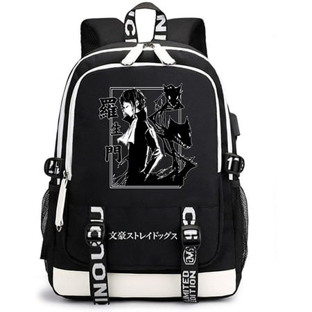 Anime Bungo Stray Dogs Backpack with USB Charging port for Teen ...