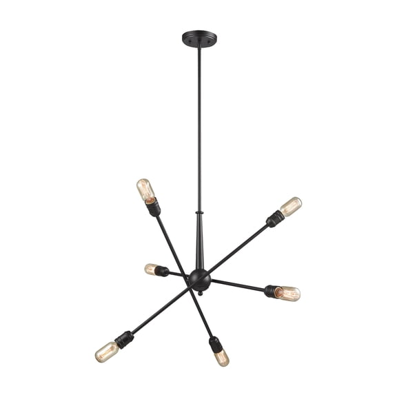 Elk Home Delphine 6-Light Oil Rubbed Bronze Modern Chandelier
