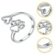 thumbnail image 2 of Anillo abierto con forma de huella de perro, ajustable, personalizado, para mujer, 2 of 7