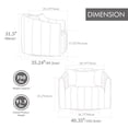 thumbnail image 3 of 360° Swivel Accent Barrel Chair Velvet Channel Tufted Armchair for Living Room Bedroom Apartment, 3 of 8
