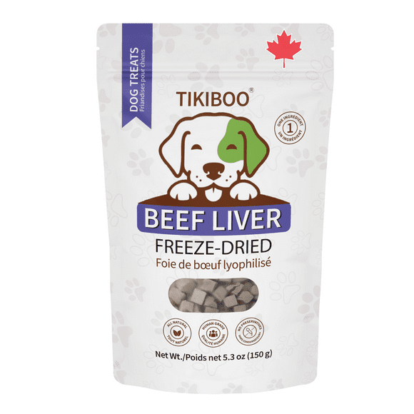 TIKIBOO Beef Liver Dog Treats Freeze Dried 150g