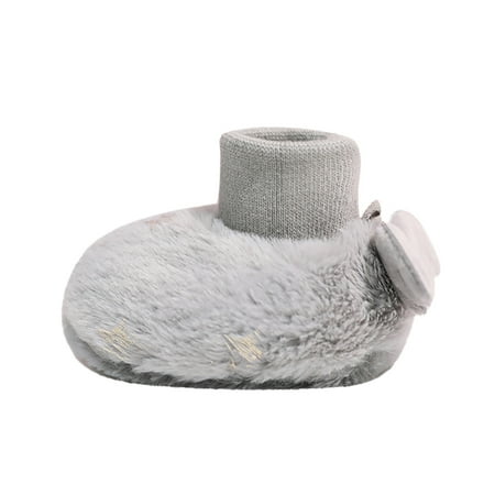 

Qufokar Baby Boy Shoes Size 3 Toddler Extra Wide Winter Children Baby Toddler Shoes Boys And Girls Floor Socks Shoes Solid Color Short Plush Warm Comfortable Cute Wing