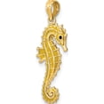 thumbnail image 5 of 14K Yellow Gold 3-D Enamel Seahorse Charm (29 X 10.35) Made In United States k7047, 5 of 5